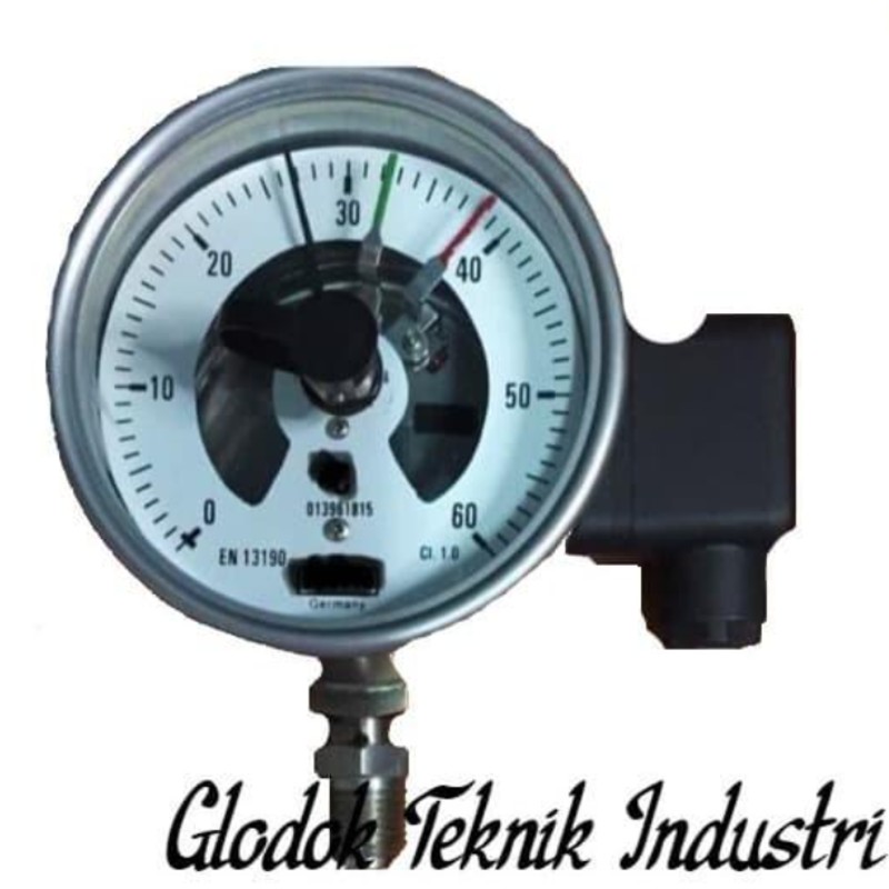 PRESSURE GAUGE WITH CONTACT SIZE 6" , 0-60 KG FULL STAINLESS