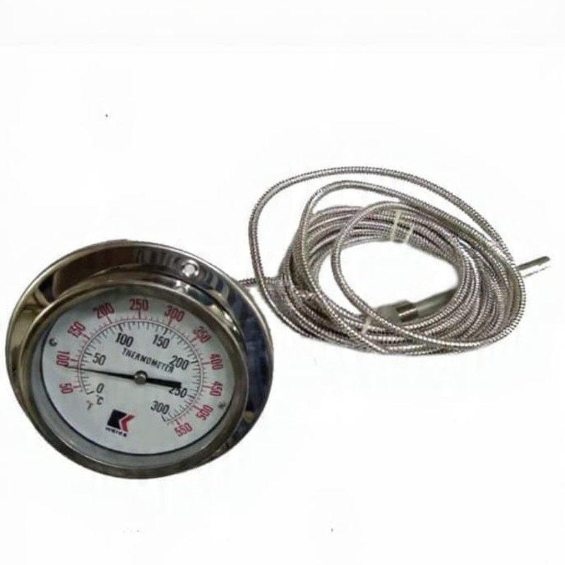 THERMOMETER KAPILER 4" 0-300 derajat celcius ,P.Kabel 5 mtr