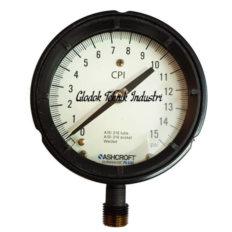 Pressure Gauge Phenolic 0 - 15 Psi ,Diameter 4,5" ( 115mm )